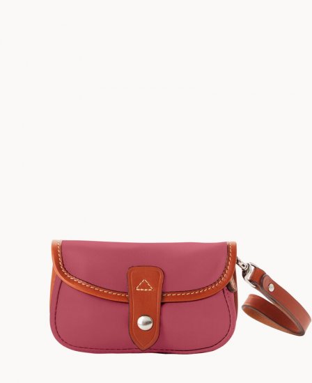 Dooney Oncour Elba Flap Wristlet Pink ID-Q49j4EEQ - Click Image to Close