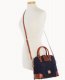 Dooney Suede Domed Satchel Navy ID-keKB1myg