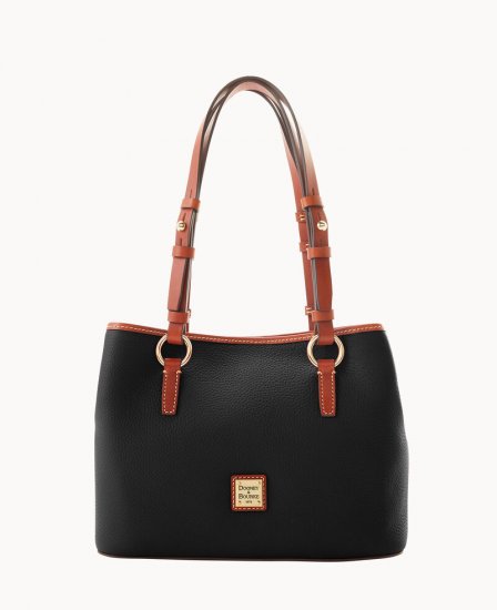 Dooney Pebble Grain Small Briana with Pouch Black ID-ZJRwy1cM - Click Image to Close