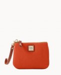 Dooney Pebble Grain Stadium Wristlet Terracotta ID-zTDsagqx