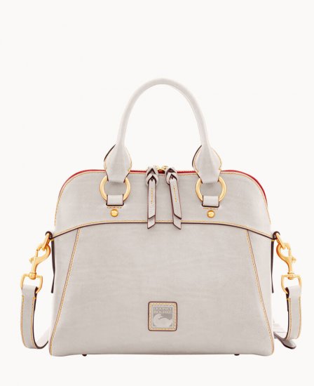 Dooney Florentine Cameron Satchel Ecru ID-zrKTkJcz - Click Image to Close