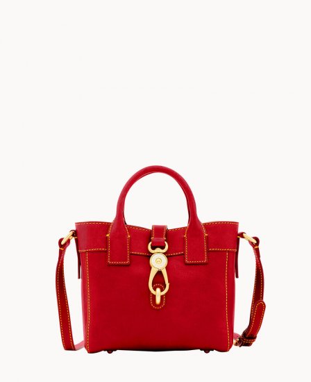 Dooney Florentine Small Amelie Tote Red ID-NrmJ9jEk - Click Image to Close