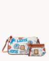 Dooney NFL Lions Lexi Crossbody Sm Coin Case LIONS ID-BZXHPZS7