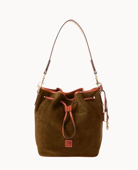 Dooney Suede Drawstring Olive ID-Eead2NGZ - Click Image to Close