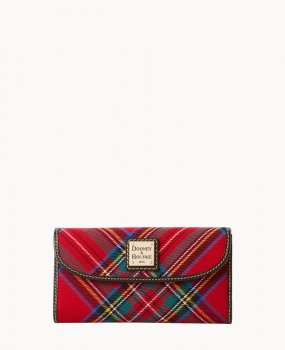 Dooney Tartan Continental Clutch Red ID-55xTaKWf