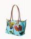 Dooney Roberta Pieri Flower Classic Sm Robertina Tote w Long Handle Light Blue ID-vdZHiHqe