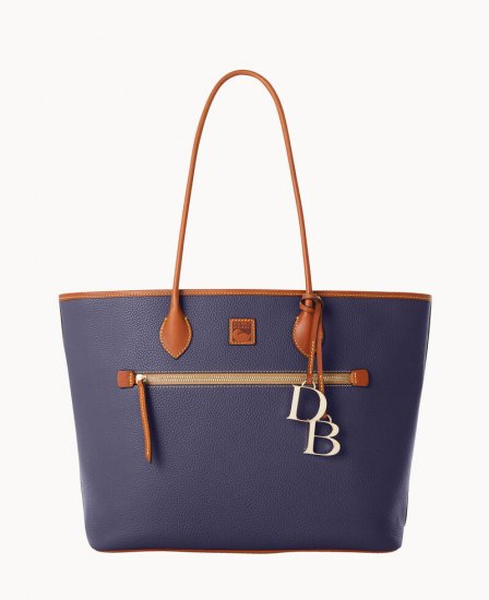 Dooney Pebble Grain Large Tote Midnight Blue ID-gRSmL9Pn - Click Image to Close