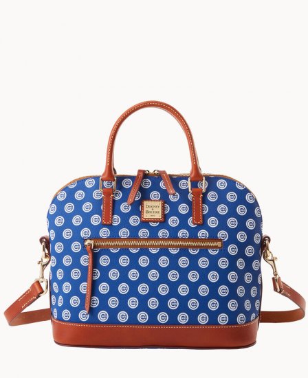 Dooney MLB Cubs Domed Zip Satchel CUBS ID-yPQNSNqZ - Click Image to Close