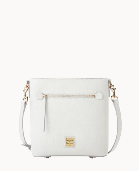 Dooney Saffiano Zip Crossbody Off White ID-YNce6UUs - Click Image to Close