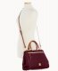 Dooney Ostrich Zip Satchel Burgundy ID-OFZmGGIc