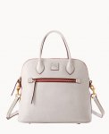 Dooney Florentine Large Domed Satchel Ecru ID-lxcCPUUF