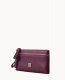 Dooney Saffiano Double Zip Wristlet Plum Wine ID-0Zh5SWNX