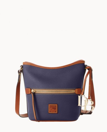 Dooney Pebble Grain Small Zip Sac Midnight Blue ID-gpdLWArB - Click Image to Close