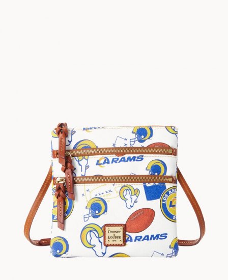 Dooney NFL Rams N S Triple Zip Crossbody RAMS ID-3zIED6cZ - Click Image to Close