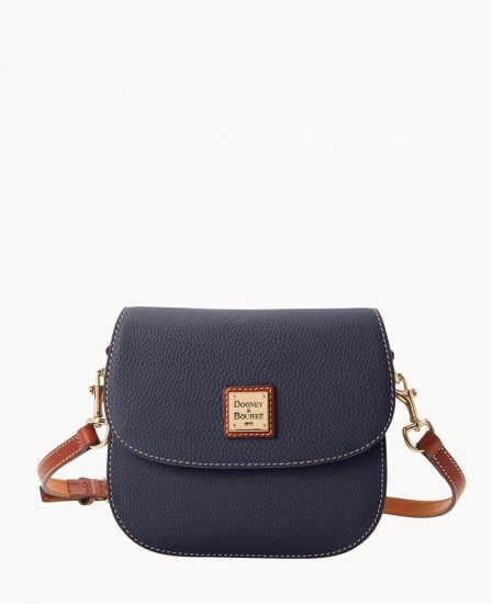 Dooney Pebble Grain Saddle Bag Midnight Blue ID-vVJO3ss7 - Click Image to Close