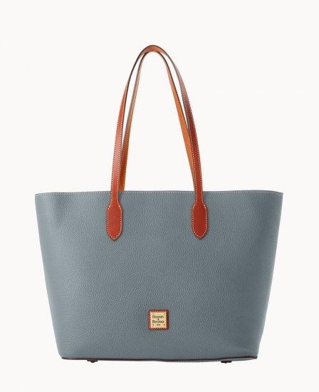 Dooney Pebble Grain Large Tote Slate ID-wf4fLlWk - Click Image to Close