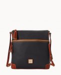 Dooney Pebble Grain Large Tassel Crossbody Black ID-vlkdqShD