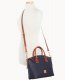 Dooney Pebble Grain Domed Satchel Midnight Blue ID-NrJd2h5I