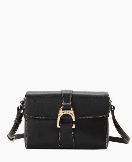 Dooney Saffiano Kyra Crossbody Black ID-EnwN9GXX - Click Image to Close