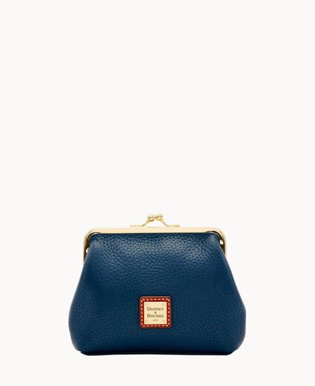 Dooney Pebble Grain Large Frame Purse Midnight Blue ID-wQLzSGO1 - Click Image to Close