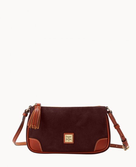 Dooney Suede Slim Crossbody Wine ID-iJVj1ELt - Click Image to Close