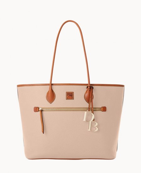 Dooney Pebble Grain Large Tote Blush ID-H741eklg - Click Image to Close