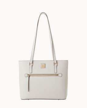 Dooney Saffiano Shopper Ecru ID-MygGBybk