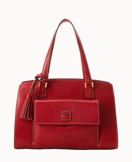 Dooney Florentine Shoulder Bag Red ID-EL1KJ3u1 - Click Image to Close