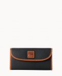 Dooney Pebble Grain Continental Clutch Black ID-IBRwz5DE