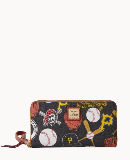 Dooney MLB Pirates Large Zip Around Wristlet Pirates ID-VxjIXG5m - Click Image to Close