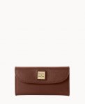 Dooney Saffiano Continental Clutch Amber ID-LhmM2QmQ