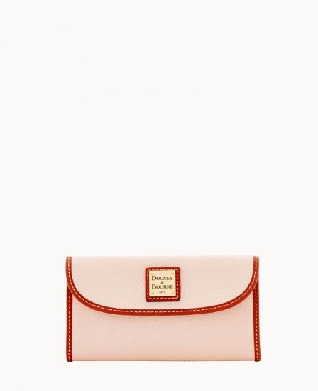 Dooney Pebble Grain Continental Clutch Blush ID-fmaSGYYX - Click Image to Close