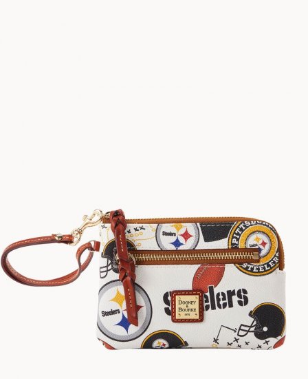 Dooney NFL Steelers Zip Around Wristlet STEELERS ID-L6R4d6Xp - Click Image to Close