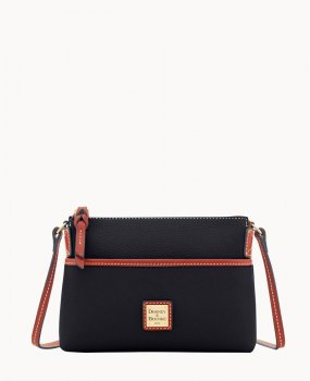 Dooney Pebble Grain Ginger Crossbody Black ID-fJcFBLaK