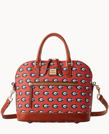 Dooney Collegiate Georgia Domed Zip Satchel U OF GEORGIA ID-hsVUgsp0 - Click Image to Close