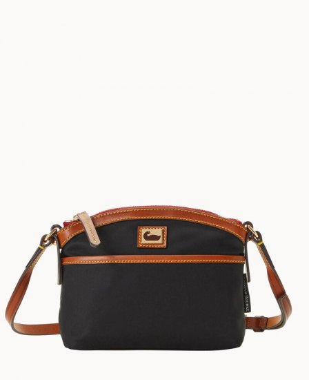 Dooney Wayfarer Domed Crossbody Black ID-5wgcCXU3 - Click Image to Close