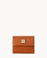 Dooney Saffiano Small Flap Credit Card Wallet Natural ID-VQ9qauMN