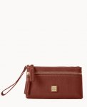 Dooney Saffiano Double Zip Wristlet Amber ID-Rl87y8Td