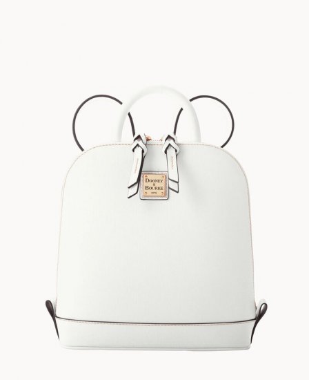 Dooney Saffiano Small Zip Pod Backpack Off White ID-Y93ajpJY - Click Image to Close