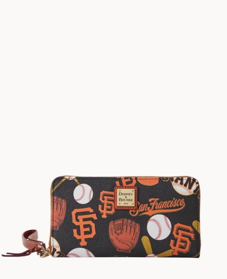 Dooney MLB Giants Large Zip Around Wristlet Giants ID-B6F40Y9t - Click Image to Close