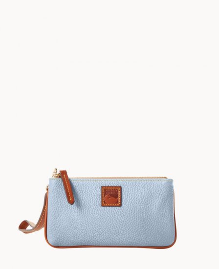 Dooney Pebble Grain Medium Wristlet Glacier Blue ID-0bPh2qdo - Click Image to Close