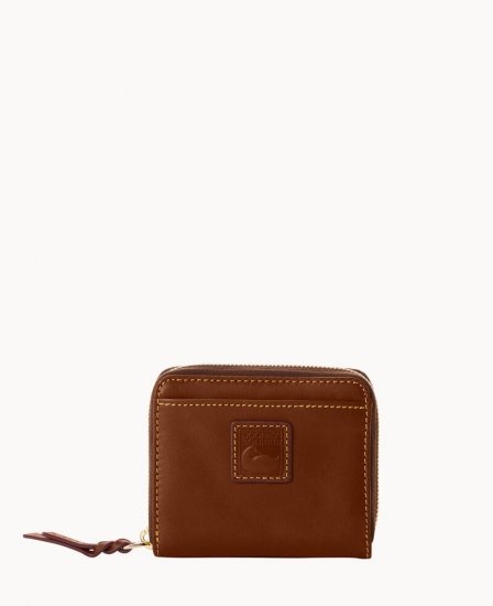 Dooney Florentine Small Zip Around Wallet Chestnut ID-af2S0bSm - Click Image to Close