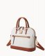 Dooney Ostrich Domed Zip Satchel Bone ID-t42rUBGT