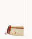 Dooney Pebble Grain Double Zip Wristlet Bone ID-9ILCNVR2