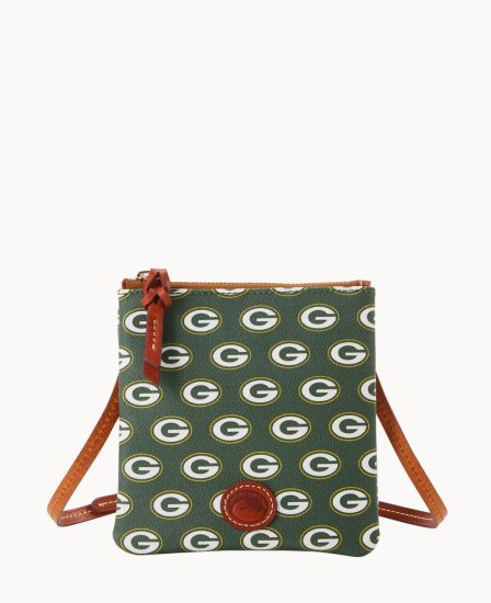 Dooney NFL Packers Small North South Top Zip Crossbody Packers ID-NuMJIaBl - Click Image to Close