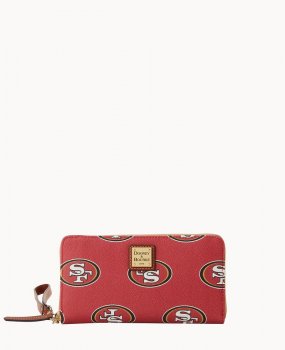 Dooney NFL 49ers Large Zip Around Wristlet 49ers ID-Hih00jOo