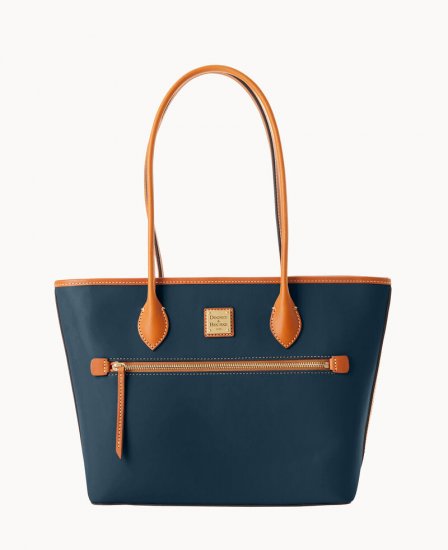 Dooney Wexford Leather Tote Midnight Blue ID-3ElbYh2U - Click Image to Close