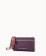 Dooney Ostrich Double Zip Wristlet Plum Wine ID-gGWRPGHA