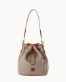 Dooney Pebble Grain Drawstring Taupe ID-MkSYMOTp