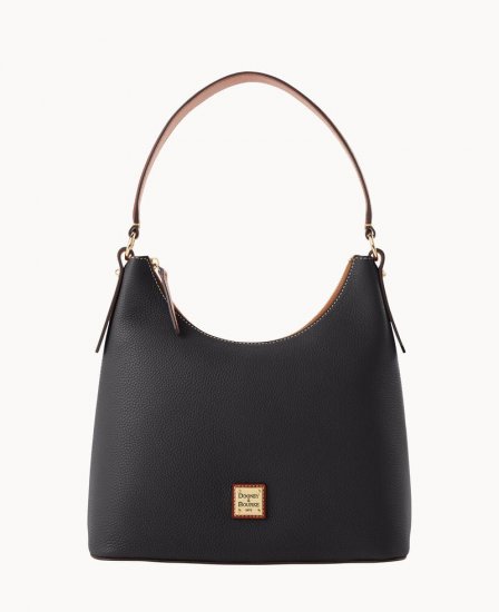 Dooney Pebble Grain Hobo Black ID-aLyFwyvb - Click Image to Close